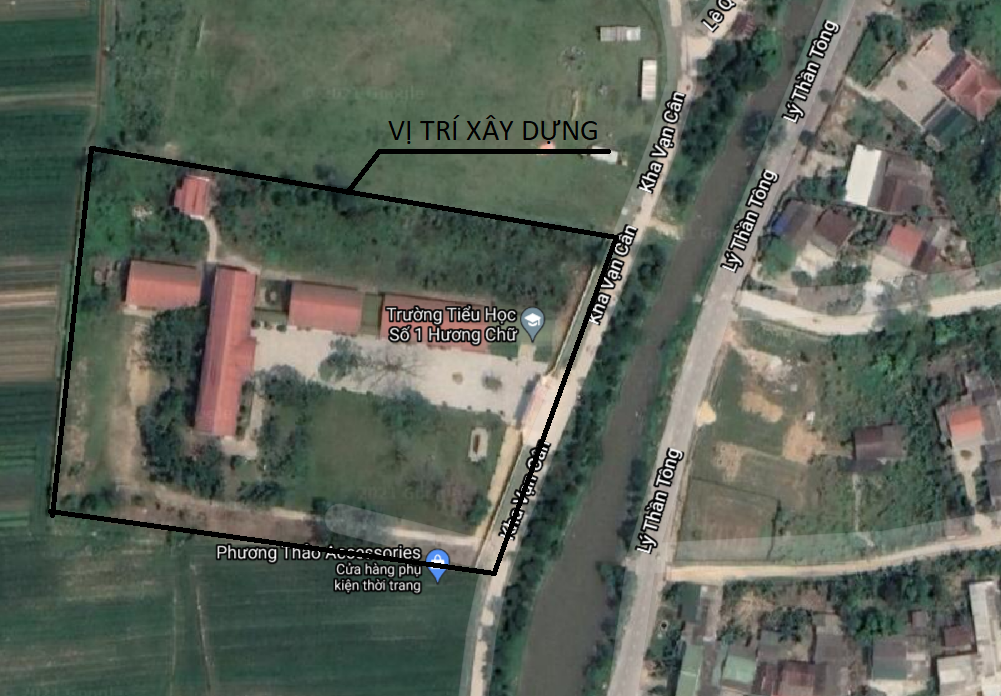 Dự án: Trường tiểu học sô 02 Hương Chữ, Hạng mục